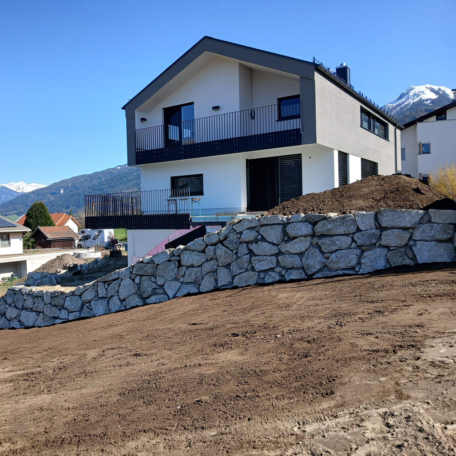 Steinschlichtung eines Privathauses